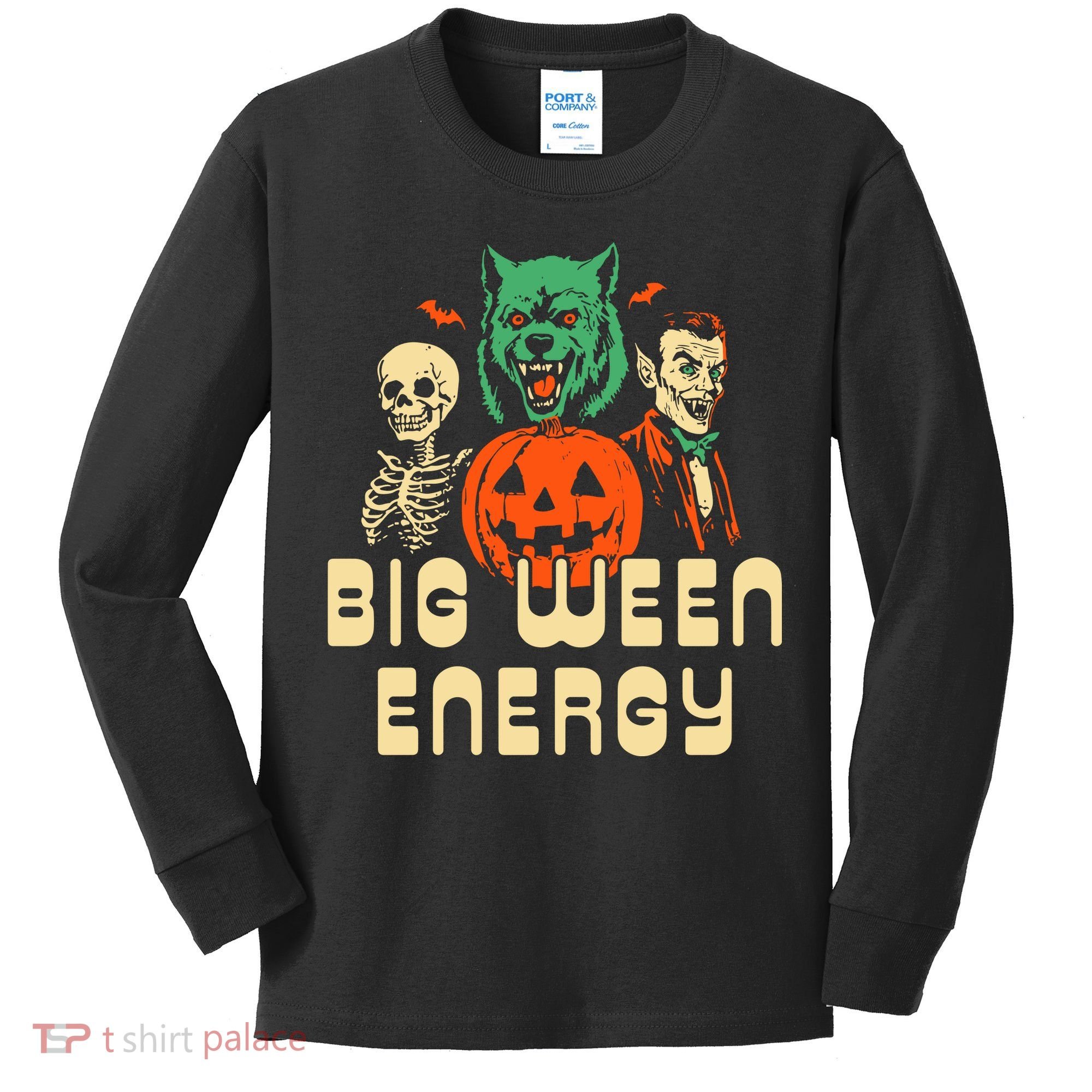 Halloween Big Ween Energy Kids Long Sleeve Shirt