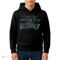Harry Birthday Wizard, I Solemnly Swear Its My Birthday Kids Hoodie thumb 4