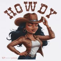Howdy Black Women Western Rodeo Melanin Black Cowgirl T-Shirt thumb 7