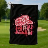 Howdy Bitches Yeehaw Bitches Golf Towel thumb 1