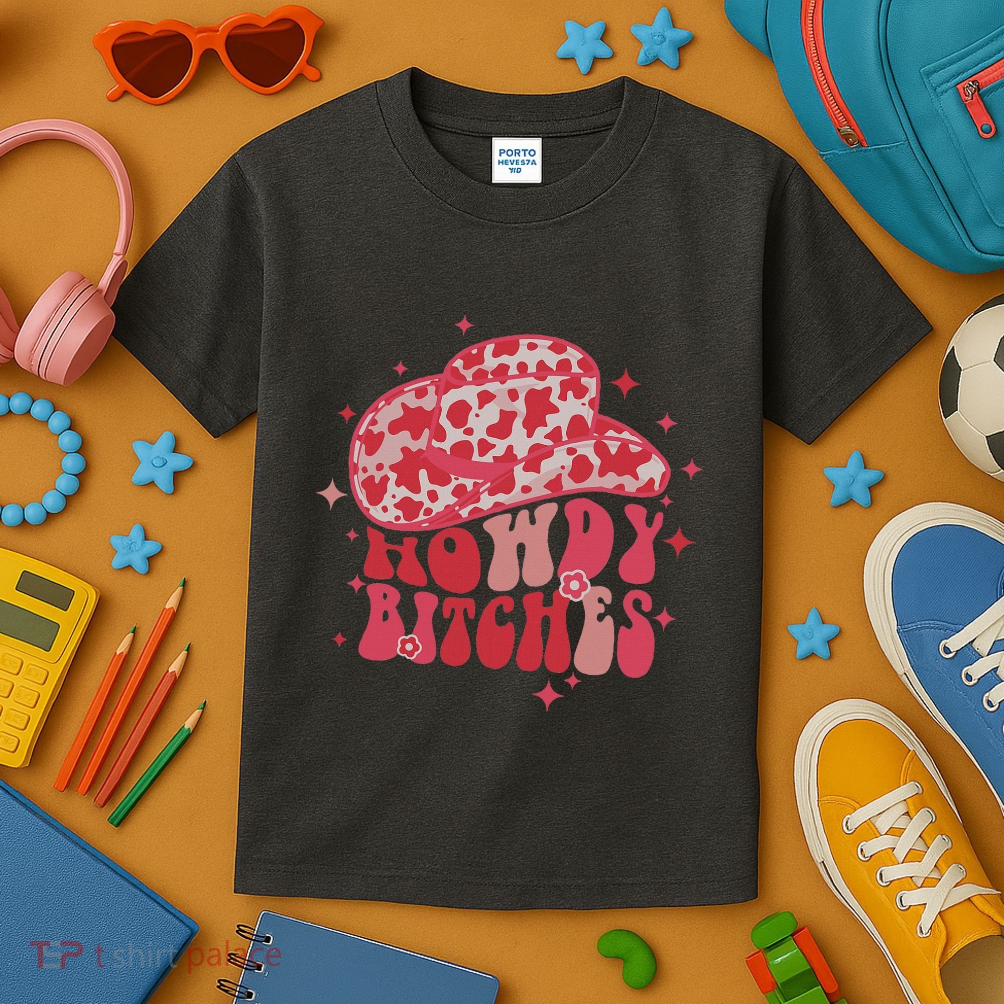 Howdy Bitches Yeehaw Bitches Kids T-Shirt