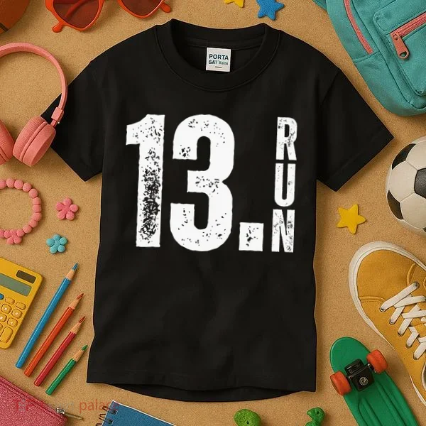 Half Crazy 13.1 Running Half Marathon Race Runner Training Kids T-Shirt