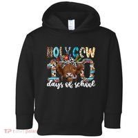 Holy Cow 100 Days Of School Funny Toddler Hoodie thumb 0
