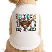 Holy Cow 100 Days Of School Funny Doggie Tank thumb 0