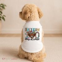 Holy Cow 100 Days Of School Funny Doggie Tank thumb 2