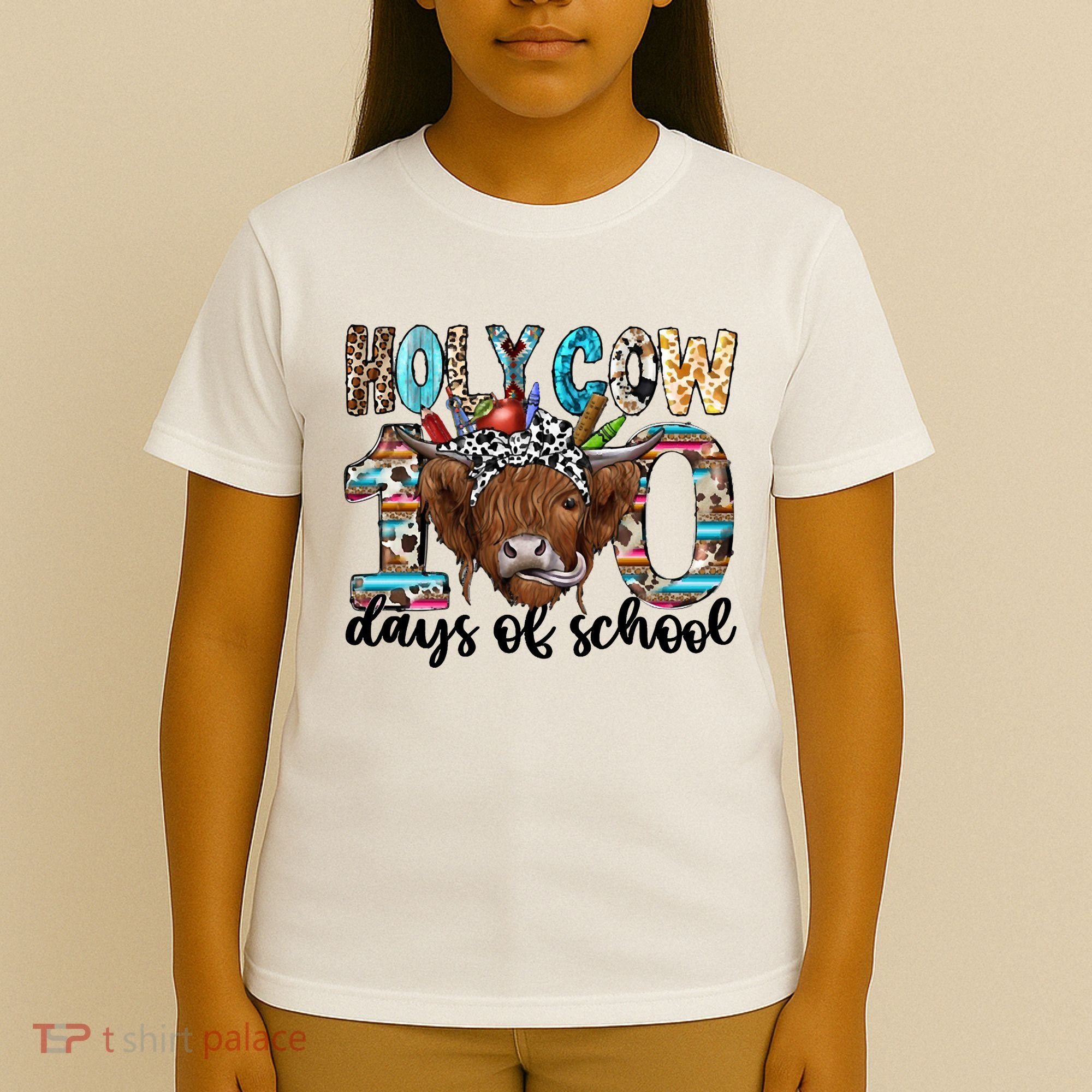 Holy Cow 100 Days Of School Funny T-Shirt