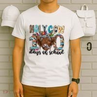 Holy Cow 100 Days Of School Funny T-Shirt thumb 6