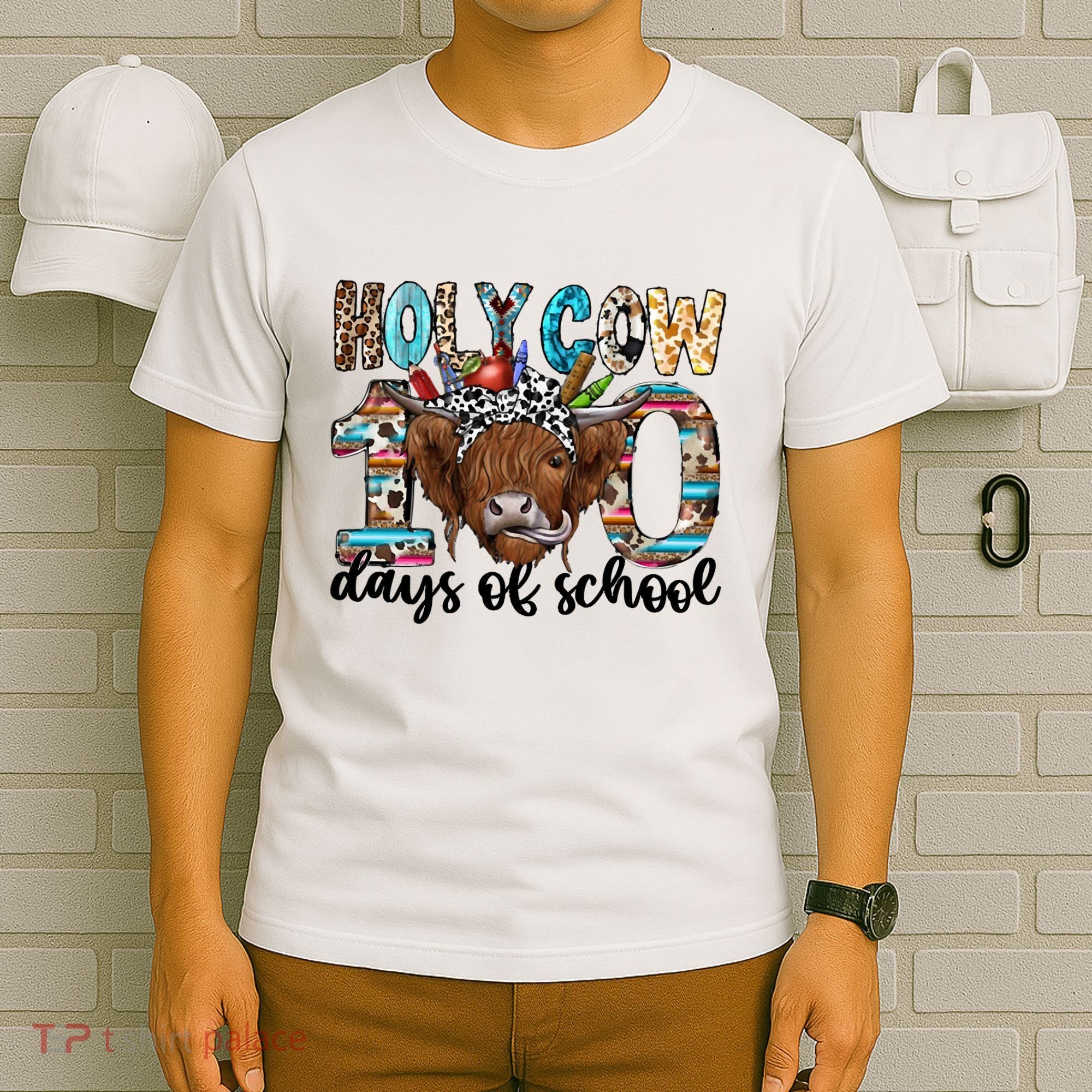 Holy Cow 100 Days Of School Funny T-Shirt
