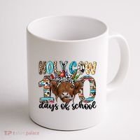 Holy Cow 100 Days Of School Funny Coffee Mug thumb 1