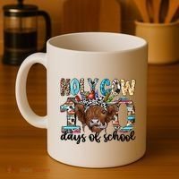 Holy Cow 100 Days Of School Funny Coffee Mug thumb 4
