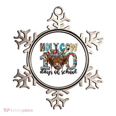 Holy Cow 100 Days Of School Funny Ornament