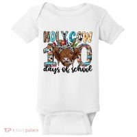 Holy Cow 100 Days Of School Funny Baby Bodysuit thumb 0