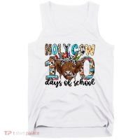 Holy Cow 100 Days Of School Funny Tank Top thumb 0
