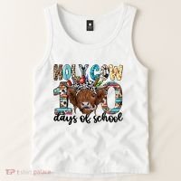 Holy Cow 100 Days Of School Funny Tank Top thumb 2