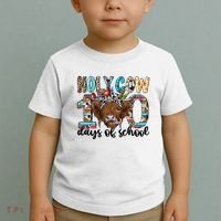 Holy Cow 100 Days Of School Funny Toddler T-Shirt thumb 2