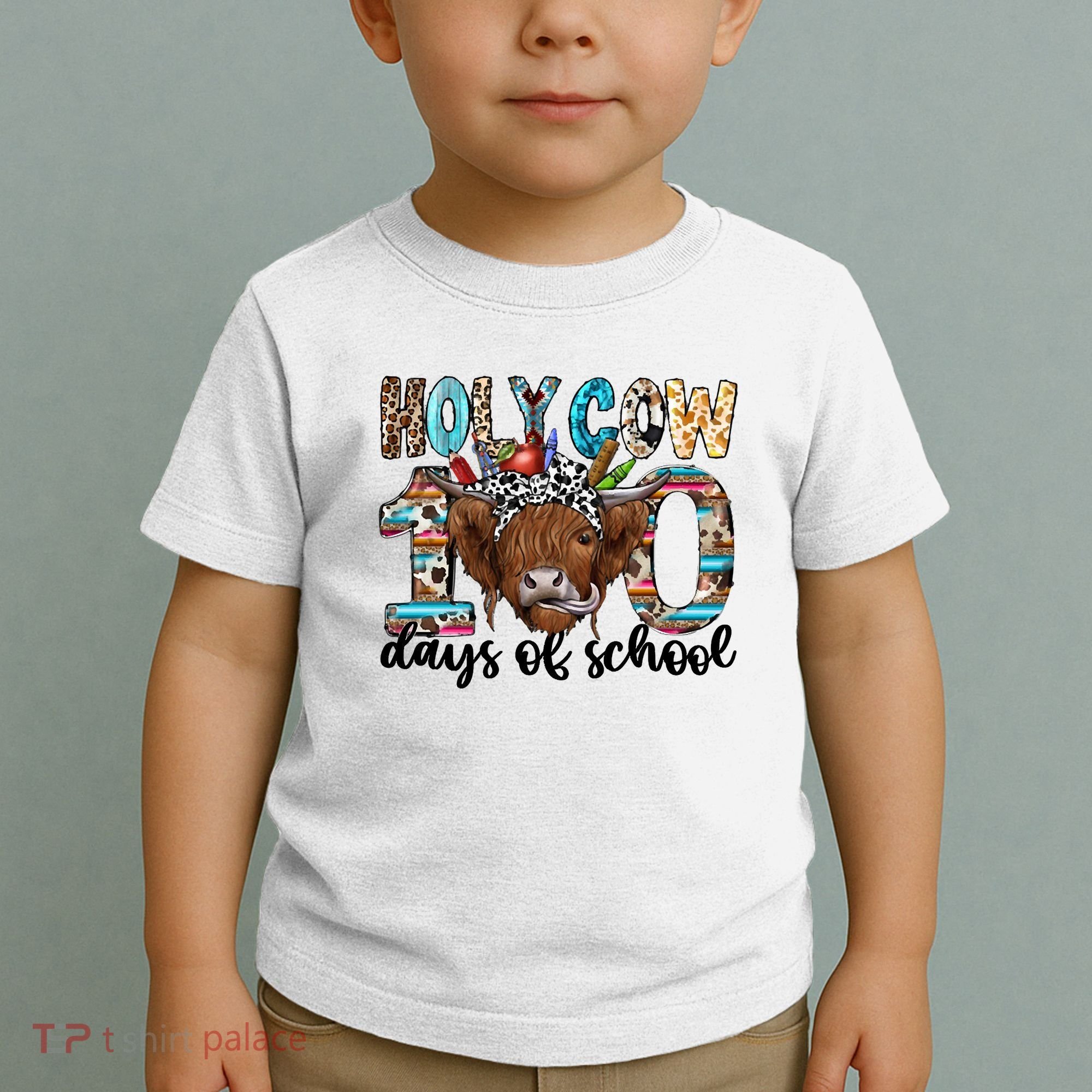 Holy Cow 100 Days Of School Funny Toddler T-Shirt