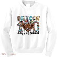 Holy Cow 100 Days Of School Funny Kids Sweatshirt thumb 0