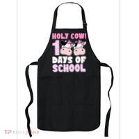 Holy Cow 100 Days Of School Funny Cute Apron thumb 0