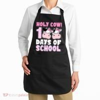 Holy Cow 100 Days Of School Funny Cute Apron thumb 2