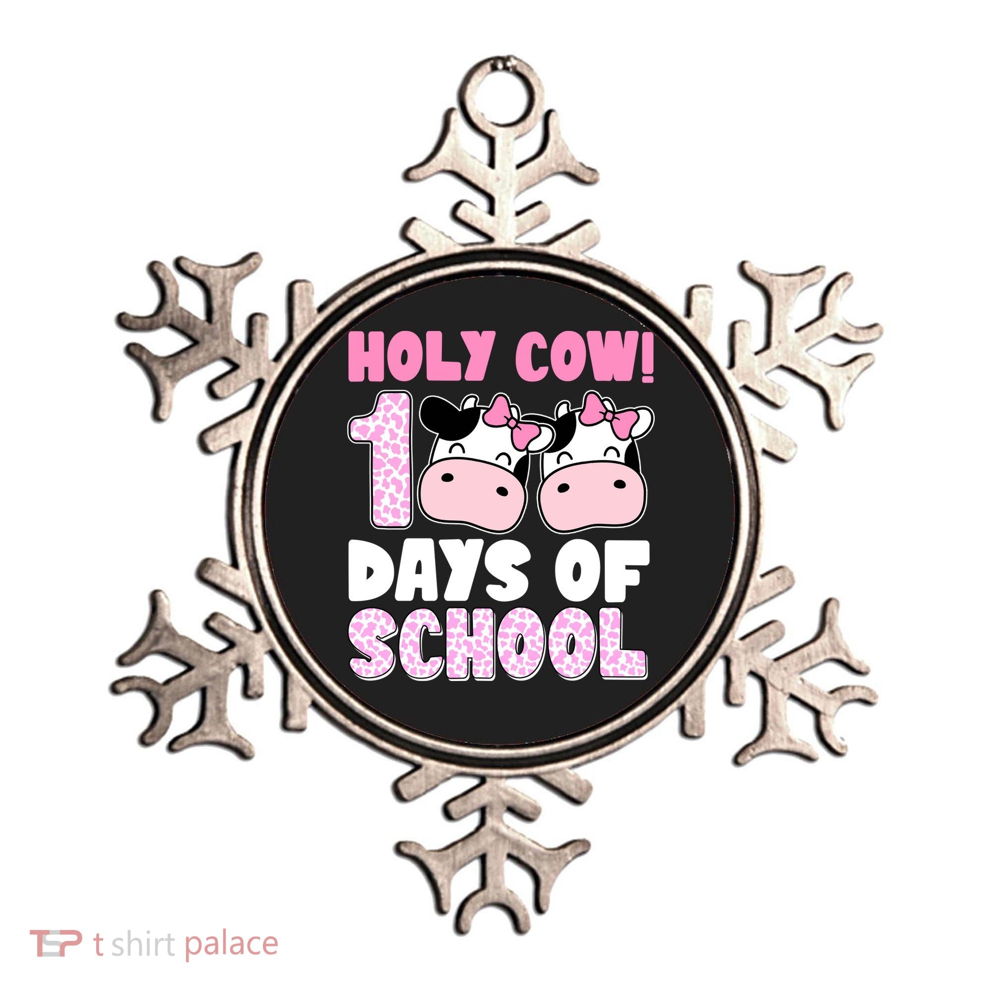 Holy Cow 100 Days Of School Funny Cute Ornament