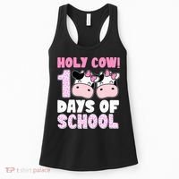 Holy Cow 100 Days Of School Funny Cute Women's Tank Top thumb 0