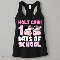 Holy Cow 100 Days Of School Funny Cute Women's Tank Top thumb 3