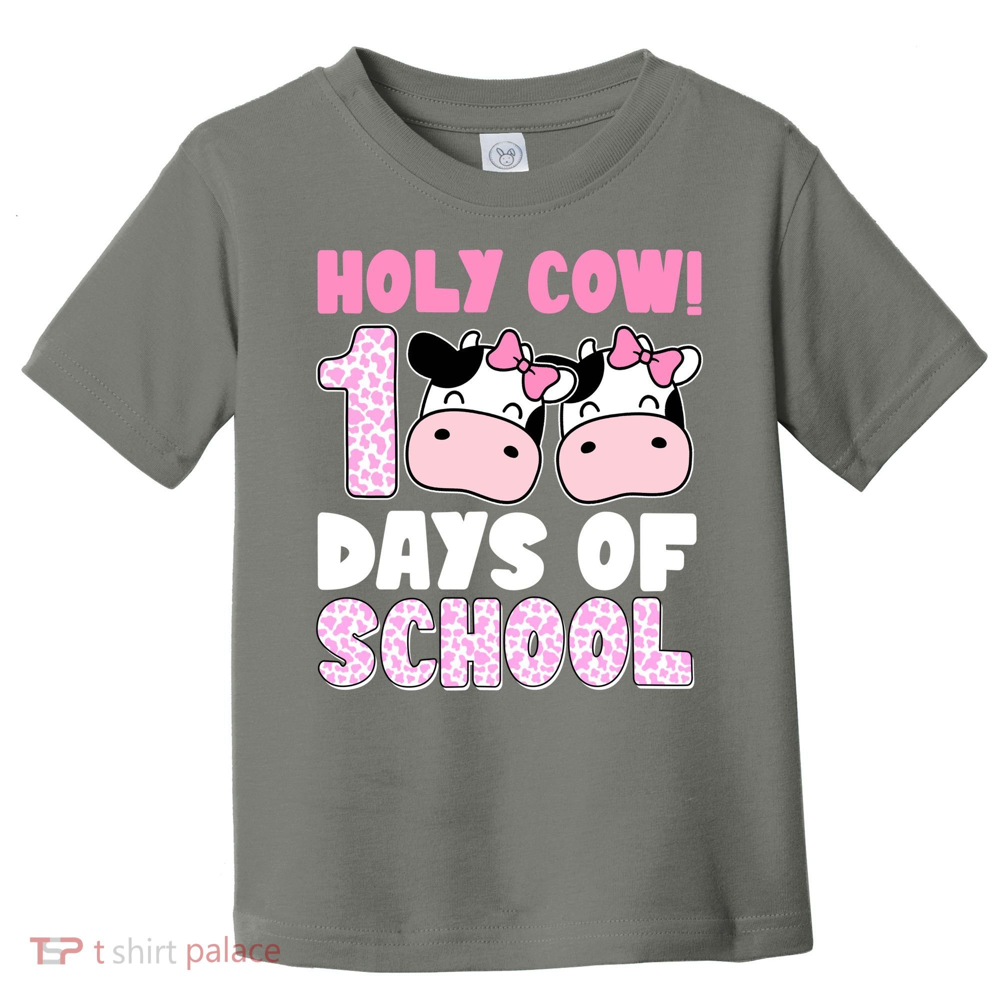 Holy Cow 100 Days Of School Funny Cute Toddler T-Shirt