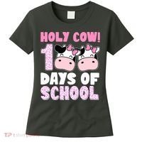 Holy Cow 100 Days Of School Funny Cute Women's T-Shirt thumb 0