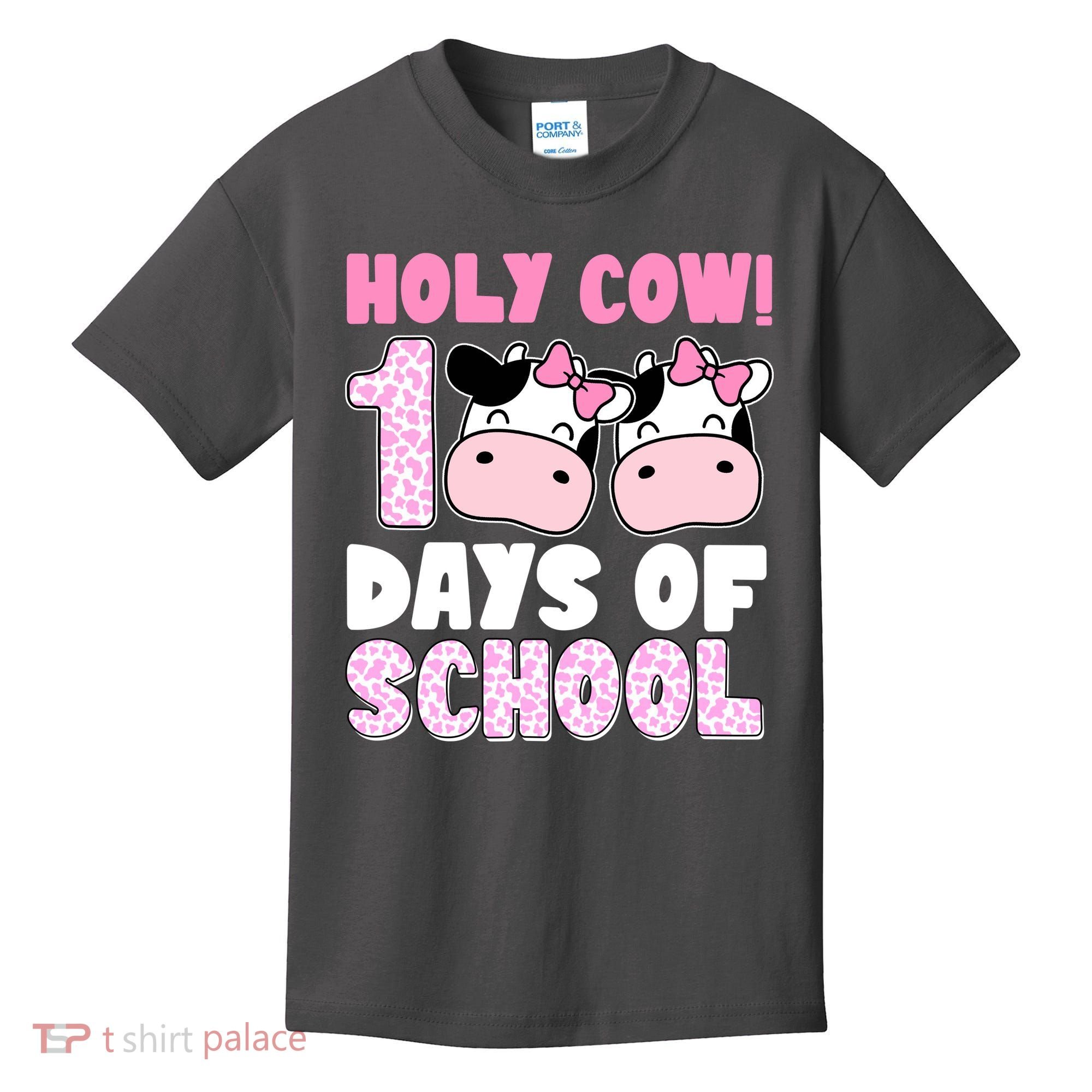 Holy Cow 100 Days Of School Funny Cute Kids T-Shirt
