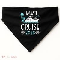Hawaii Cruise 2026 Vacation Trip Matching Family Group USA-Made Doggie Bandana thumb 0