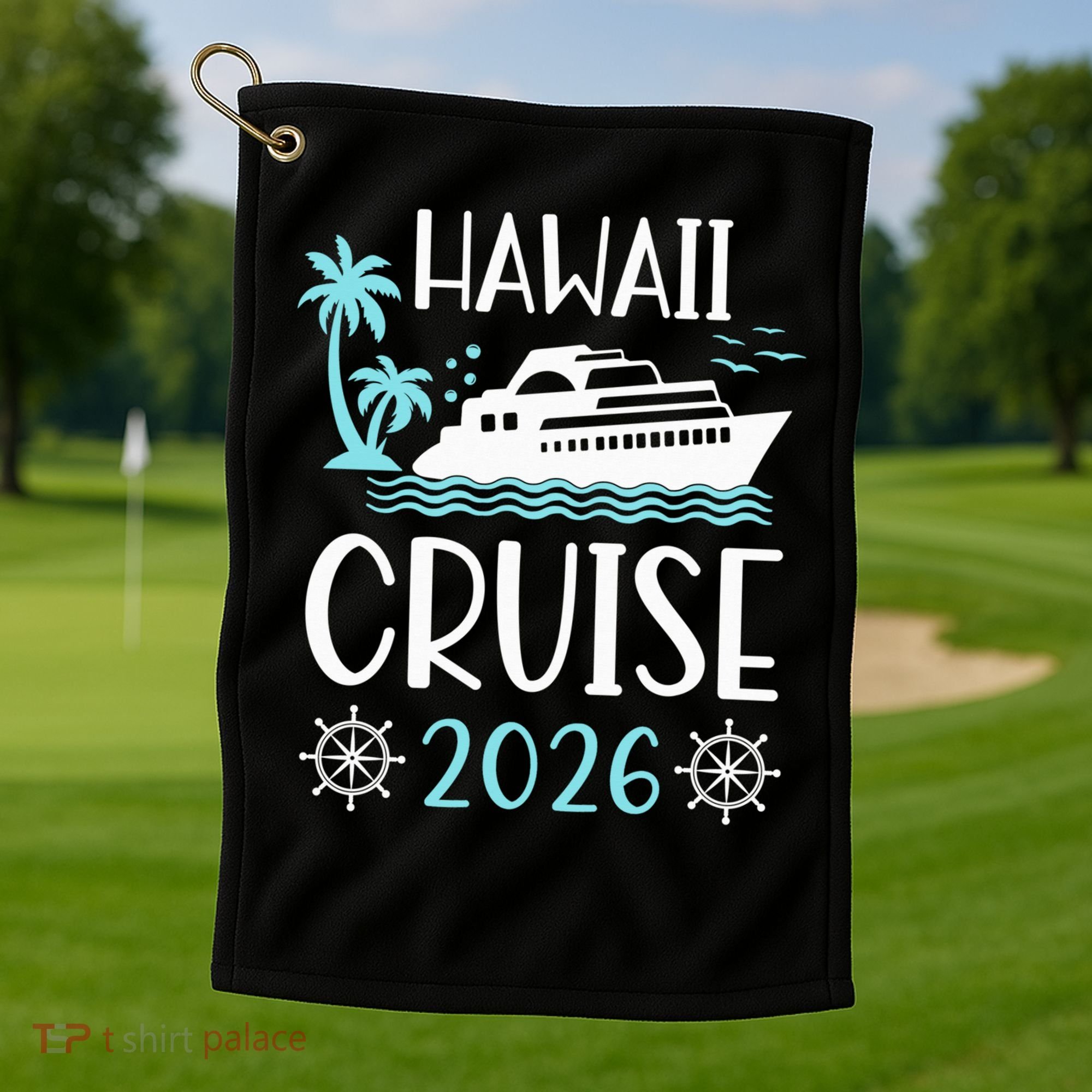 Hawaii Cruise 2026 Vacation Trip Matching Family Group Golf Towel