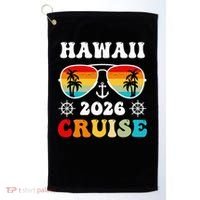 Hawaii Cruise 2026 Vacation Trip Matching Family Group Golf Towel thumb 0