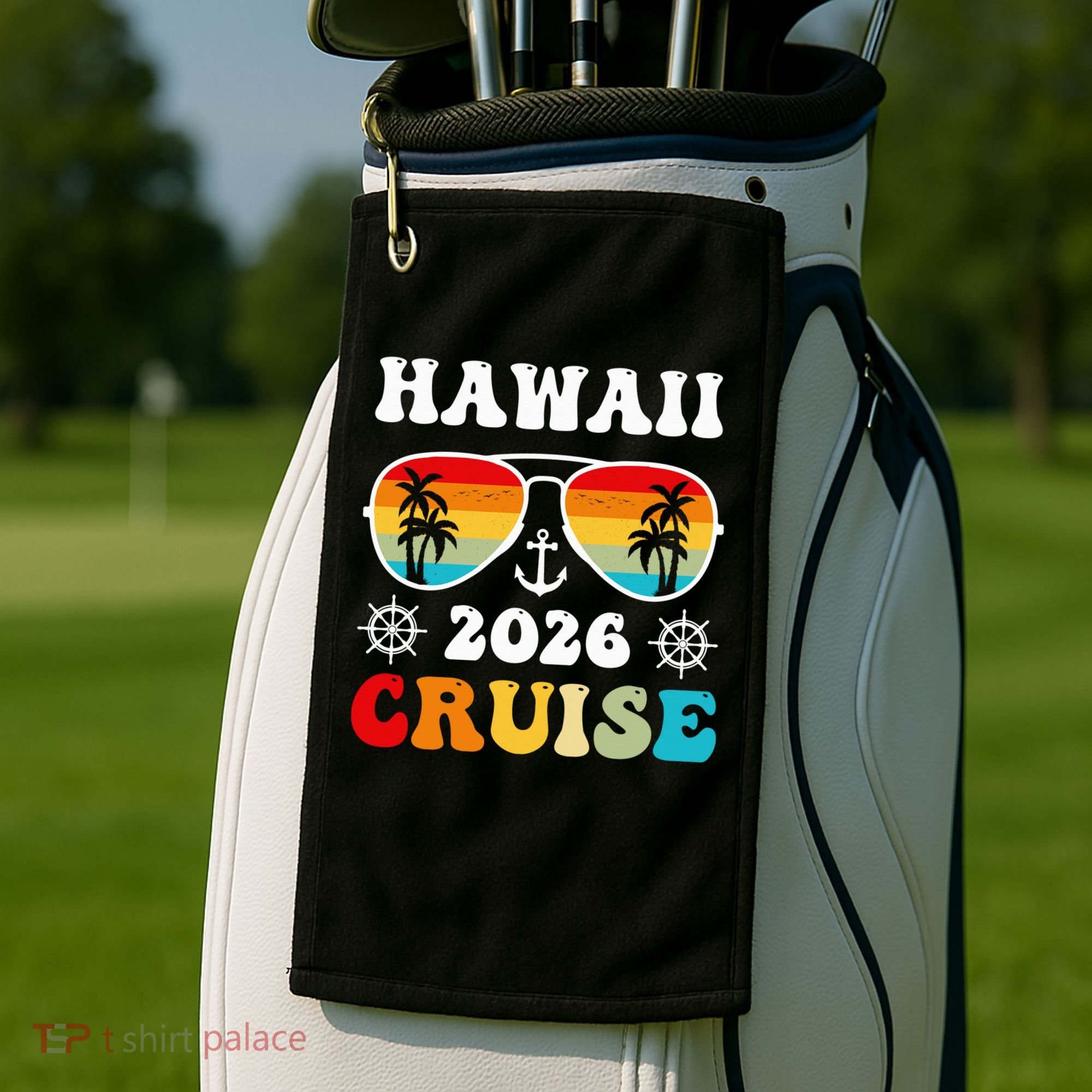 Hawaii Cruise 2026 Vacation Trip Matching Family Group Golf Towel