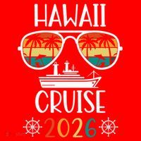 Hawaii Cruise 2026 Vacation Trip Matching Family Group Santa Hat thumb 1