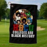 Hbcu Colleges Are Black History Month Golf Towel thumb 1