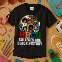 Hbcu Colleges Are Black History Month Kids T-Shirt thumb 3