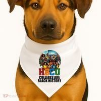 Hbcu Colleges Are Black History Month USA-Made Doggie Bandana thumb 1