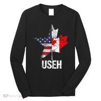 Half Canadian American Useh Canada Usa Flag United States Long Sleeve Shirt thumb 0