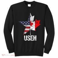 Half Canadian American Useh Canada Usa Flag United States Sweatshirt thumb 0