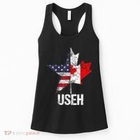 Half Canadian American Useh Canada Usa Flag United States Women's Tank Top thumb 0