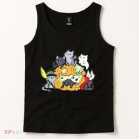 Halloween Cats Anime Cat Kawaii Neko Pumpkin Cat Lover Halloween Tank Top thumb 2