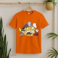 Halloween Cats Anime Cat Kawaii Neko Pumpkin Cat Lover Halloween T-Shirt thumb 2