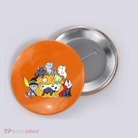 Halloween Cats Anime Cat Kawaii Neko Pumpkin Cat Lover Halloween Button thumb 0