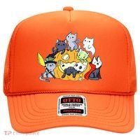 Halloween Cats Anime Cat Kawaii Neko Pumpkin Cat Lover Halloween Hat thumb 0