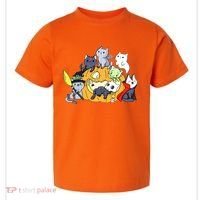 Halloween Cats Anime Cat Kawaii Neko Pumpkin Cat Lover Halloween Toddler T-Shirt thumb 0