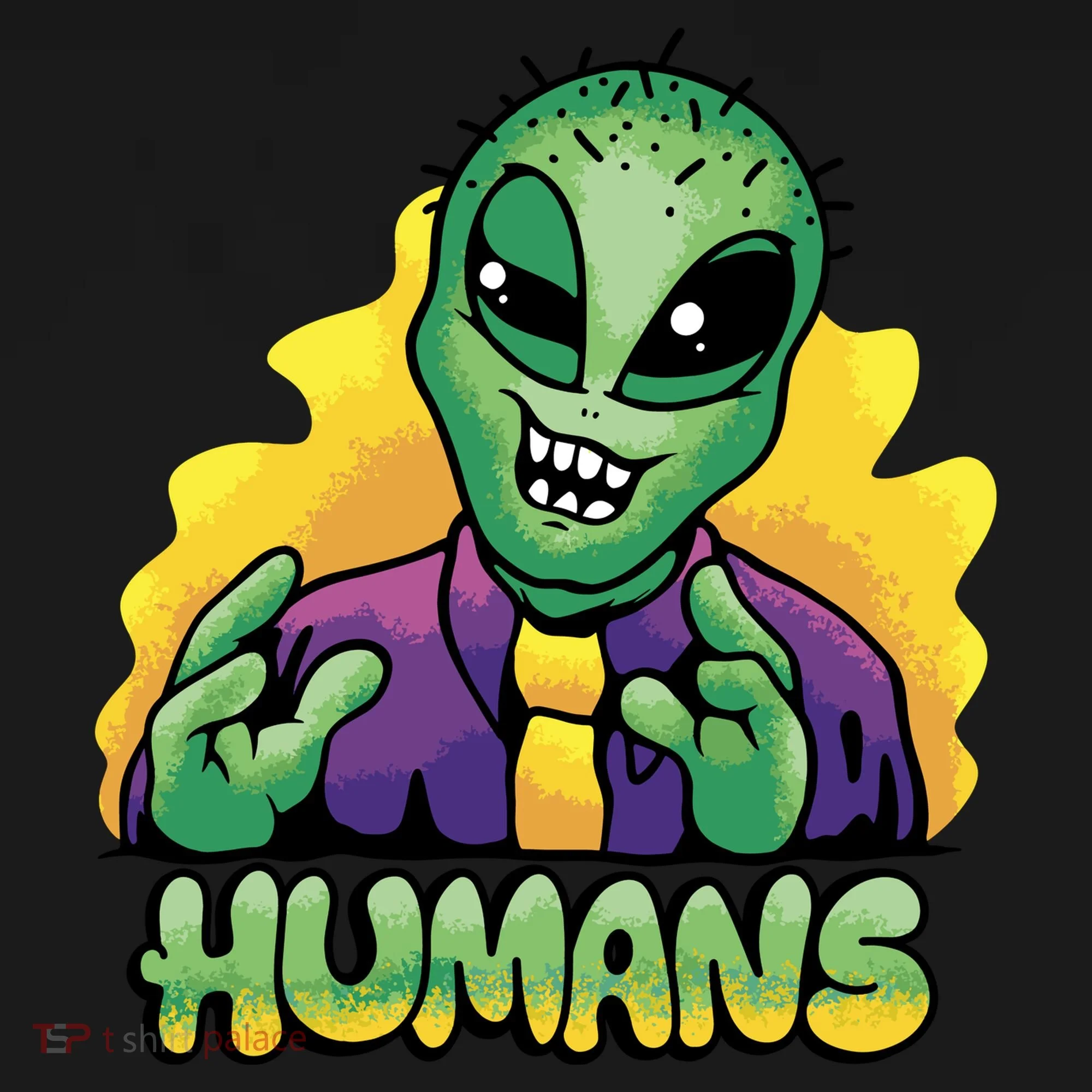 Humans Crazy Alien Funny Doggie Tank