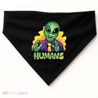 Humans Crazy Alien Funny USA-Made Doggie Bandana thumb 0