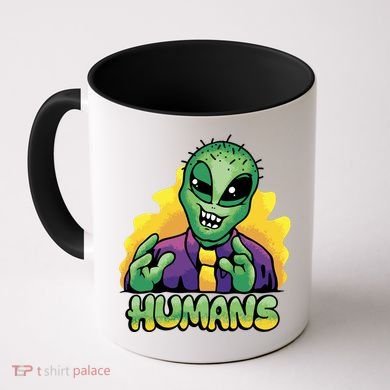Humans Crazy Alien Funny Coffee Mug