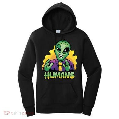 Humans Crazy Alien Funny Women's Hoodie