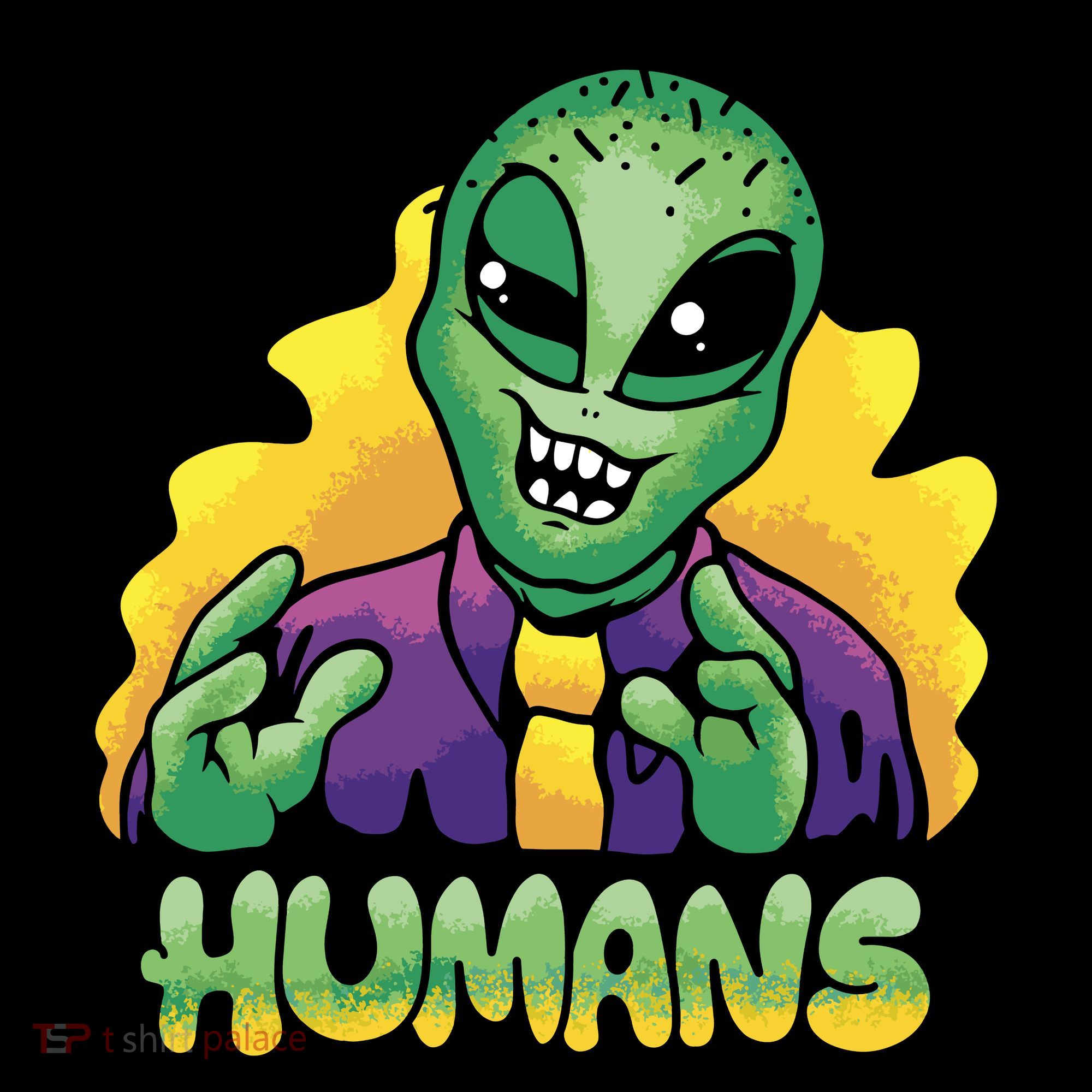 Humans Crazy Alien Funny Women's Tank Top
